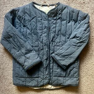 Konges Sløjd Flora Quilted Jacket 5-6Y Periwinkle Blue Cottagecore Kids